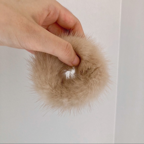 2 for $20 Real mink fur hair tie scrunchie hair - Picture 3 of 4